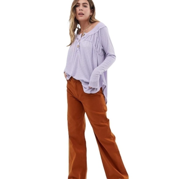 Free People Must Have Henley Long Sleeve Pullover‎ Top Size Medium - Picture 4 of 13